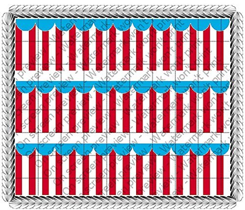 Carnival Stripes - Cake Side Strip - Edible Cake/Cupcake Topper - D412