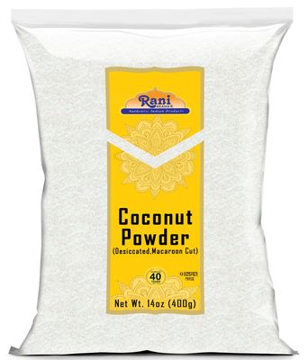 Rani Coconut Fine Powder (Desiccated, Macaroon Cut) 14oz (400g) Raw (Uncooked, Unsweetened) ~ All Natural | Vegan | Kosher | Gluten Friendly
