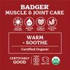 Badger Sore Muscle Rub, 100% Organic Sore Muscle Cream, Cayenne & Ginger Warming Sore Muscle Relief, Recovery & Relaxation, Long Lasting, Great Smelling, 2 oz Tin, 2-Pack view 4