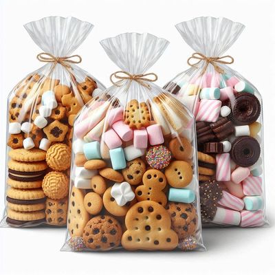 Better crafts 20 x 30 Inch Cellophane Bags, 100 Pack Clear Treat Bags For Basket Wrapping & Food Storage