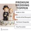 Vintage Pastel Flower Cute Child Wedding Cake Topper view 2