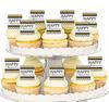 Happy Anniversary Gold Tone Cupcake / Fruit / Food Decoration Topper Picks -12Pk view 1