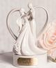 Personalized Stylized Dancing Bride and Groom Wedding Cake Topper - Custom Names and Wedding Date view 1