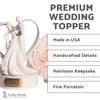 Personalized Stylized Dancing Bride and Groom Wedding Cake Topper - Custom Names and Wedding Date view 2