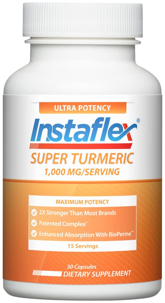 Instaflex Super Turmeric - 1000mg Turmeric Curcumin with BioPerine, Black Pepper Extract, 95% Curcuminoids, 30 Count