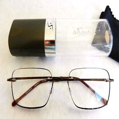 +1.50 Insight Espresso EDGEGLOW Rimmless Reading Glasses w/ Hard Case (305) + FREE Bonus Micro-suede Cleaning Cloth