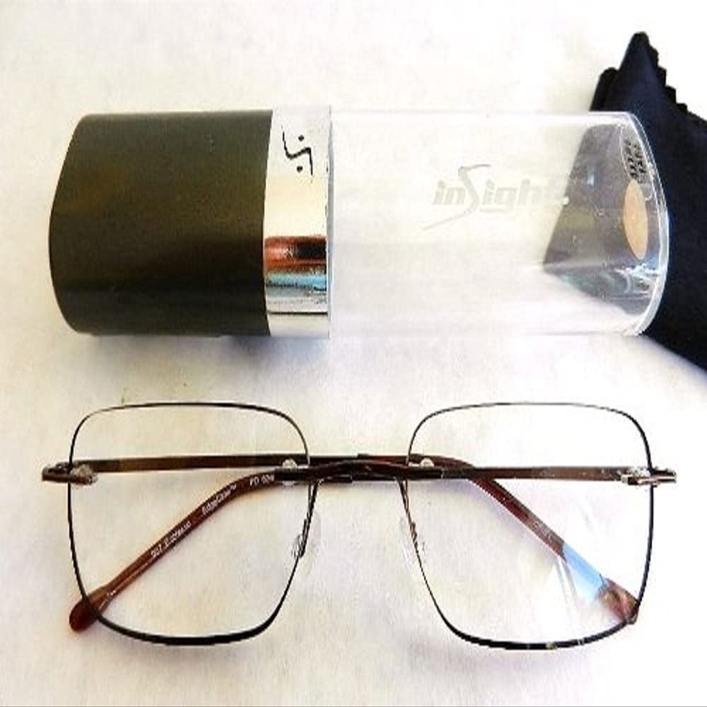 +1.50 Insight Espresso EDGEGLOW Rimmless Reading Glasses w/ Hard Case (305) + FREE Bonus Micro-suede Cleaning Cloth