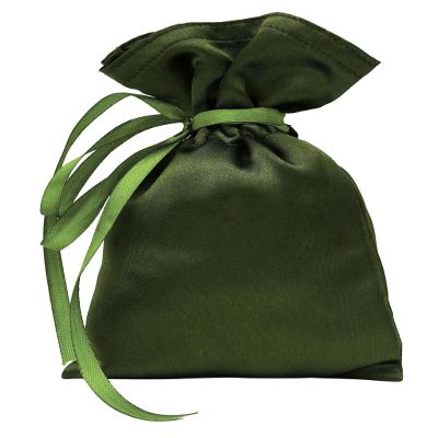 Darling Souvenir 50 Satin Drawstring Gift Pouch Small Wedding Party Favors Bag - 4" x 6.5" inches Baby Shower Thank You Pouches- Olive Green