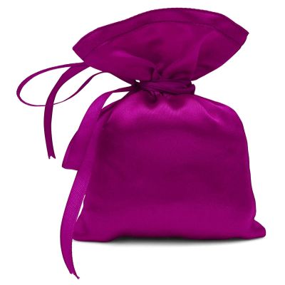 Darling Souvenir 50 Satin Drawstring Gift Pouch Small Wedding Party Favors Bag - 4" x 6.5" inches Baby Shower Thank You Pouches- Magenta Pink