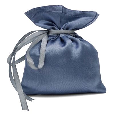 Darling Souvenir 50 Satin Drawstring Gift Pouch Small Wedding Party Favors Bag - 4" x 6.5" inches Baby Shower Thank You Pouches- Gray