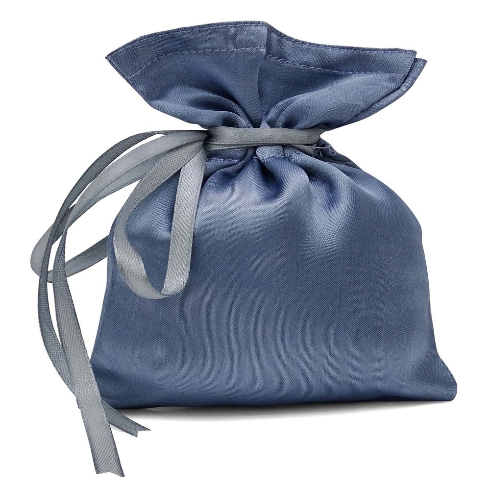 Darling Souvenir 50 Satin Drawstring Gift Pouch Small Wedding Party Favors Bag - 4" x 6.5" inches Baby Shower Thank You Pouches- Gray