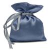 Darling Souvenir 50 Satin Drawstring Gift Pouch Small Wedding Party Favors Bag - 4" x 6.5" inches Baby Shower Thank You Pouches- Gray view 1