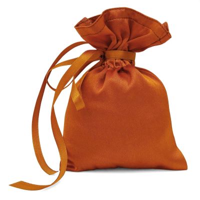 Darling Souvenir 50 Satin Drawstring Gift Pouch Small Wedding Party Favors Bag - 4" x 6.5" inches Baby Shower Thank You Pouches- Rust Orange
