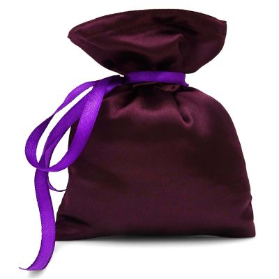 Darling Souvenir 50 Satin Drawstring Gift Pouch Small Wedding Party Favors Bag - 4" x 6.5" inches Baby Shower Thank You Pouches- Burgundy Purple
