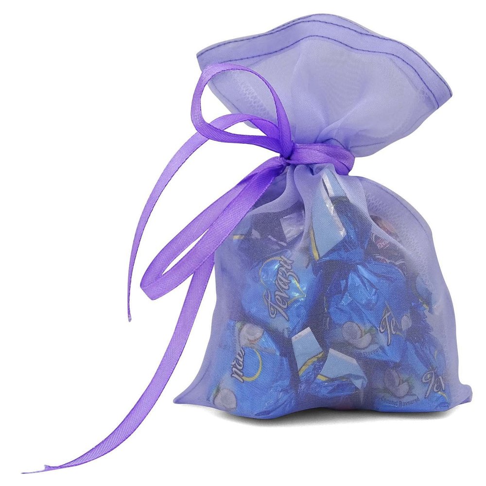Darling Souvenir 50 Organza Drawstring Gift Pouch Small Wedding Party Favors Bag 4 x 6.5 inches Baby Shower Thank You Pouches- Lavender