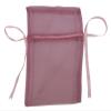 Darling Souvenir 50 Organza Drawstring Gift Pouch Small Wedding Party Favors Bag 4 x 6.5 inches Baby Shower Thank You Pouches- Dirty Purple view 2