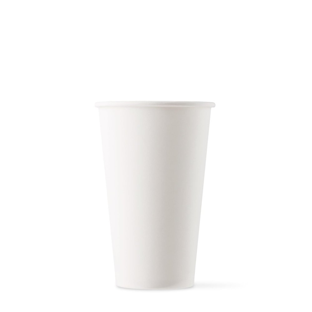 [1000 COUNT]Harvest Pack 16 oz White Single Wall Disposable Paper Cups - Hot Drinks Water Coffee Tea Cocoa Cafe Cappuccino Espresso Latte Chocolate