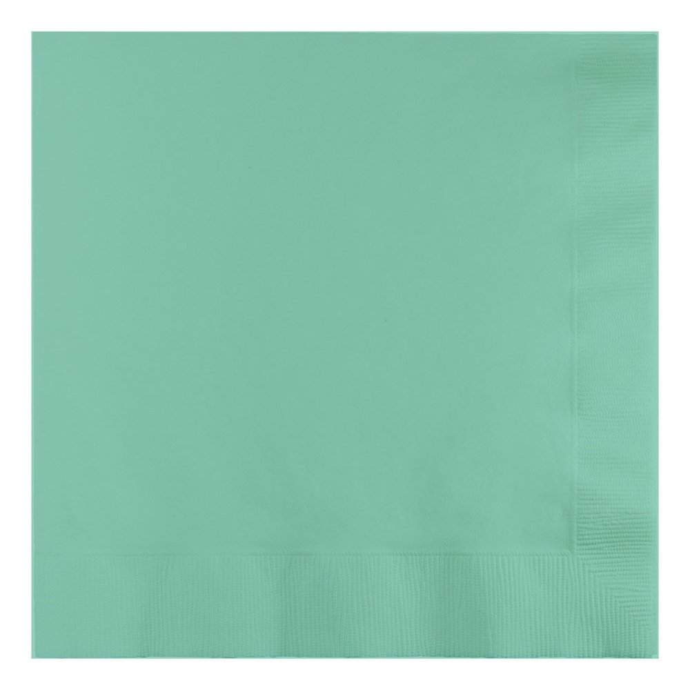 Creative Converting 3-Ply Fresh Mint Lunch Napkin, 6.5" x 6.5", Green