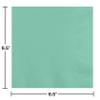 Creative Converting 3-Ply Fresh Mint Lunch Napkin, 6.5" x 6.5", Green view 2
