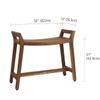 AquaTeak Patented Asia Ascend Estate Teak Shower Bench with Elevated Height view 4