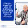 Afex Night Time Incontinence Management System - Incontinence Supplies with Standard Briefs with High Style Receptacle, Accessories & Extra Capacity Bed Bag - M (for 32-34 Waist) view 4
