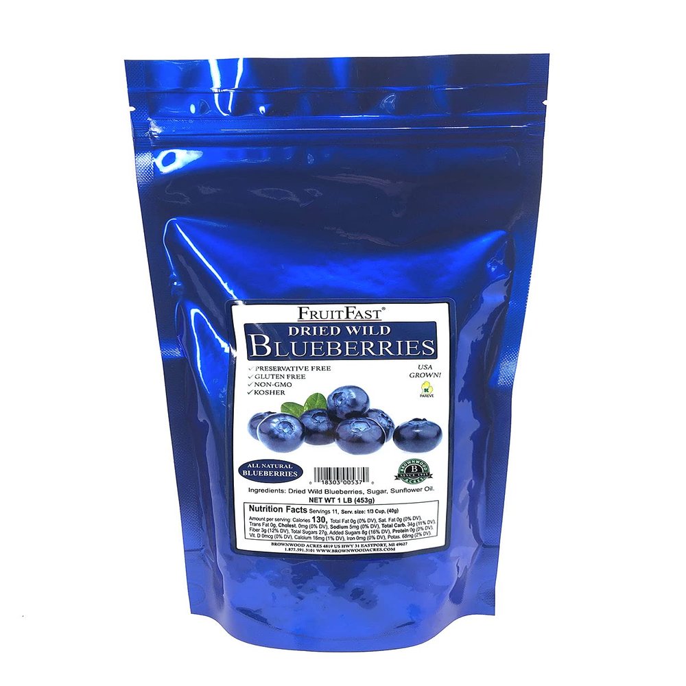 Brownwood Acres Dried Wild Blueberries, 1 Pound