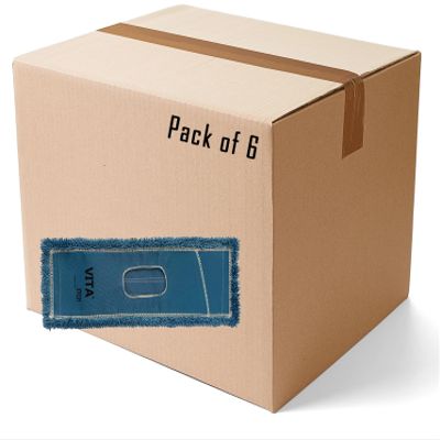 18" Premium Blue Microfiber Dust Mops - 6 Pack