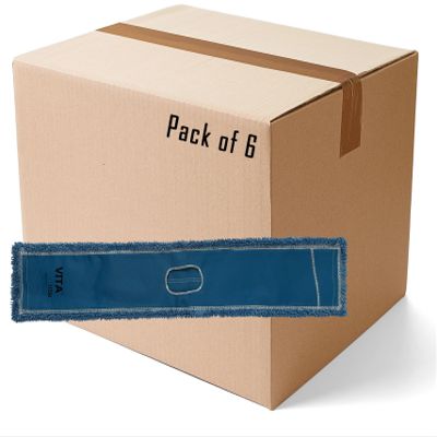 Direct Mop Sales, Inc. 36" Premium Blue Microfiber Dust Mops - 6 Pack