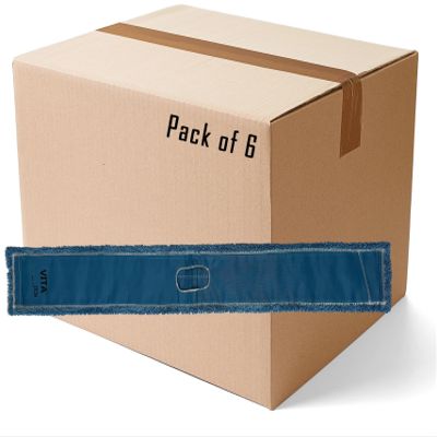 48" Premium Blue Microfiber Dust Mops - 6 Pack