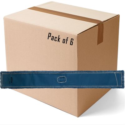 60" Premium Blue Microfiber Dust Mops - 6 Pack