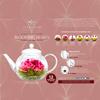 Teabloom Heart-Shaped Flowering Teas  12 Assorted Blooming Tea Flowers  Green Tea + Jasmine, Pomegranate, Strawberry, Rose, Litchi & Peach view 3