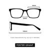 Foster Grant Gideon Fold Flat Reading Glasses, Black/Transparent, 64 mm, +1.50 view 3