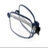 Foster Grant Gideon Rectangular Reading Glasses, Blue/Transparent, 64 mm, +2.50 view 3