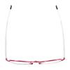 Foster Grant Gideon Rectangular Flat Micro Reading Glasses for Women, Magenta/Transparent, 64 mm + 1.5 view 4