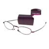 Foster Grant Women's Gideon Rectangular Reading Glasses, Magenta/Transparent, 64 mm, +2.50 view 2