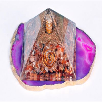 WholesaleGemShop - New Carnelian Chakra Orgone Reiki Pyramid Natural Healing Tool