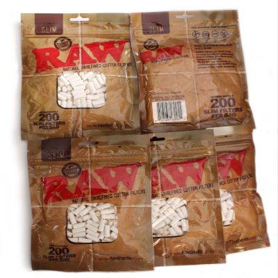 RAW Slim Cotton Filters 2 Packs of 200