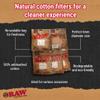 RAW Slim Cotton Filters 2 Packs of 200 view 2
