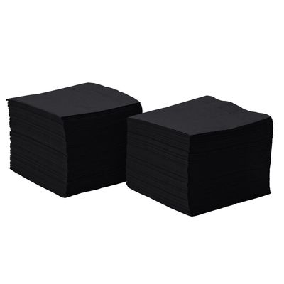 Perfectware PW Napkin Black 2PLY-100 Paper Beverage Napkin, 2-ply, Black (Pack of 100)