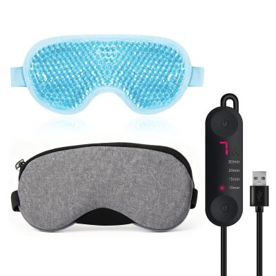 Heated Eye Mask for Dry Eyes Heating Eye Mask Electric USB Warm Eye Compress with Temperature&Timer Control Relieve Dry Eyes Fade Black Eye Blepharitis Tired Eyes Puffy Eyes