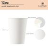 [1000 COUNT]Harvest Pack 12 oz White Single Wall Disposable Paper Cups - Hot Drinks Water Coffee Tea Cocoa Cafe Cappuccino Espresso Latte Chocolate view 2