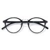 Cyxus Nerd Glasses Round Blue Light Glasses for Women Men Reduce Eye Strain UV Blocking for Computer Screen8065T01 Black view 1