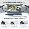 Cyxus Nerd Glasses Round Blue Light Glasses for Women Men Reduce Eye Strain UV Blocking for Computer Screen8065T01 Black view 2