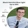 Cyxus Nerd Glasses Round Blue Light Glasses for Women Men Reduce Eye Strain UV Blocking for Computer Screen8065T01 Black view 4