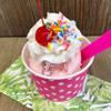 12 Ounce Disposable Paper Treat Cups Ice Cream Bowls -Plastic Spoons - Paper Straws - Ice Cream Sundae Kit for 24 - Blue, Pink, Orange, Yellow, Green, Red, Purple view 2