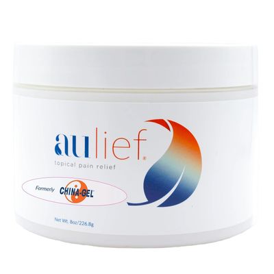 China-Gel Aulief Pain Relief Cream Arthritis & Muscle Rub for Sore Muscles & Joint Pain, Neck, Knee & Back Aches, Premium Dye-Free White Topical Gel, 8 oz Jar