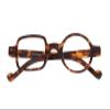 BEISON One Square One Round Readers Reading Glasses (Yellow leopard, 1.5) view 1