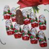 Christmas Chocolate Santas Wrapped In Colorful Italian Foil Designs - 1 Pound of Thompson Premium Milk Chocolate view 2