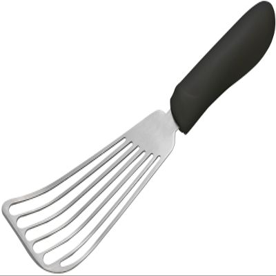 Fish Spatula, 6.5' Blade, Black PP Handle