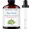 Majestic Pure Essential Oil with Glass Dropper - 100% Pure and Natural - Essential Oils for Diffuser, Aromatherapy, Soap and Candle Making, Tea Tree Essential Oil, Tea Tree Oil, 4 Fl Oz view 1